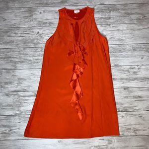 Parker Orange 100% Silk Dress Size Medium